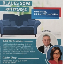 blaues Sofa in Sehnde © Stadt Sehnde